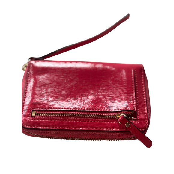 Kate Spade Stacy Montford Park Hot Pink Patent Leather Bi-Fold Wallet With Bow - Picture 4 of 8